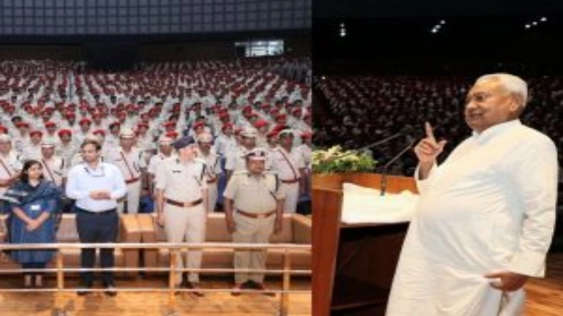 नीतीश कुमार ने 21,391 सिपाहियों को बांटे नियुक्ति पत्र, अफसरों को खड़ा करके दिया सख्त संदेश