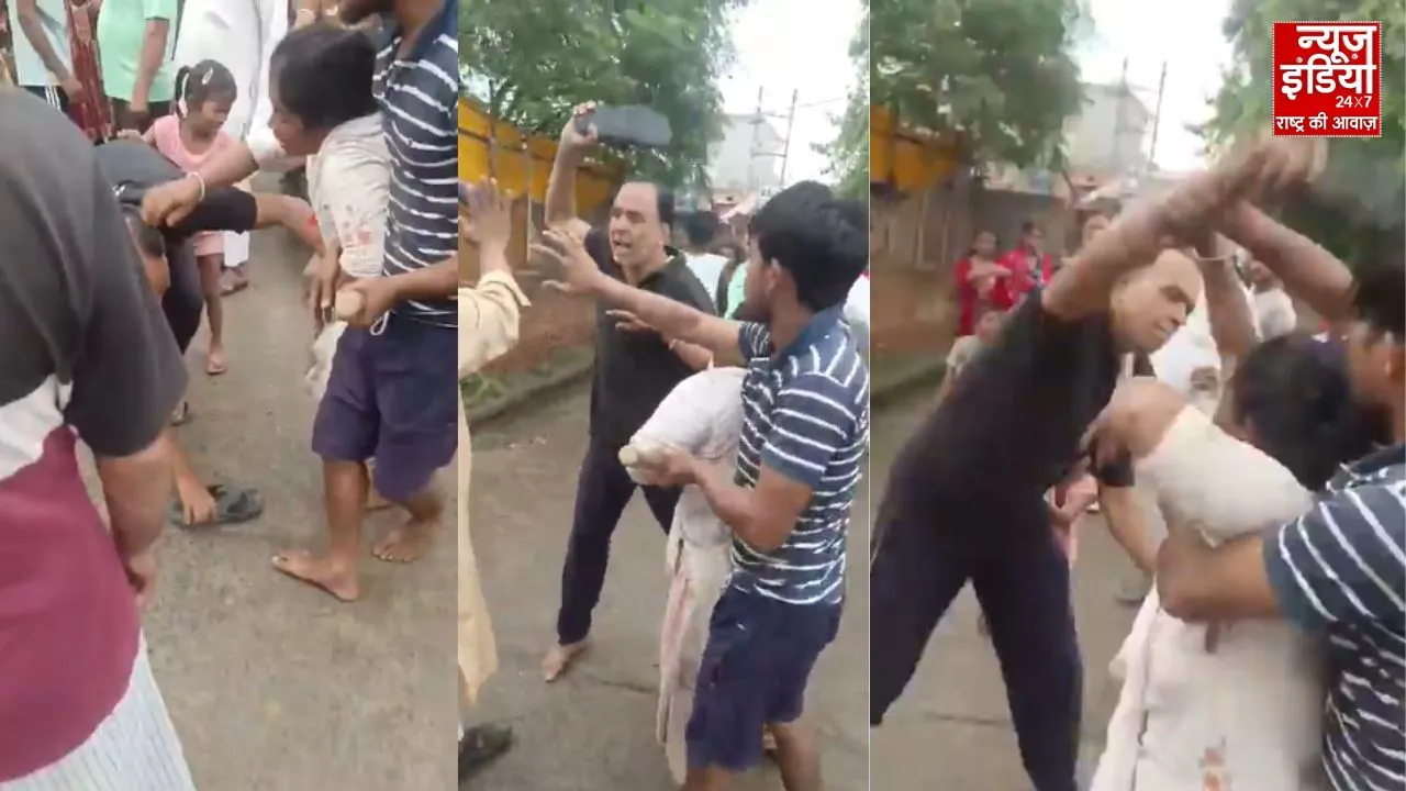 नोएडा में महिला और बेटे को बीजेपी लीडर ने पीटा…. चप्पल और डंडे से पीटने का वीडियो वायरल
